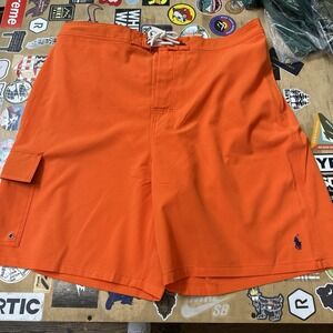Polo Big & Tall Orange Swim Board Shorts Size‎ 4XB NWT MSRP $79